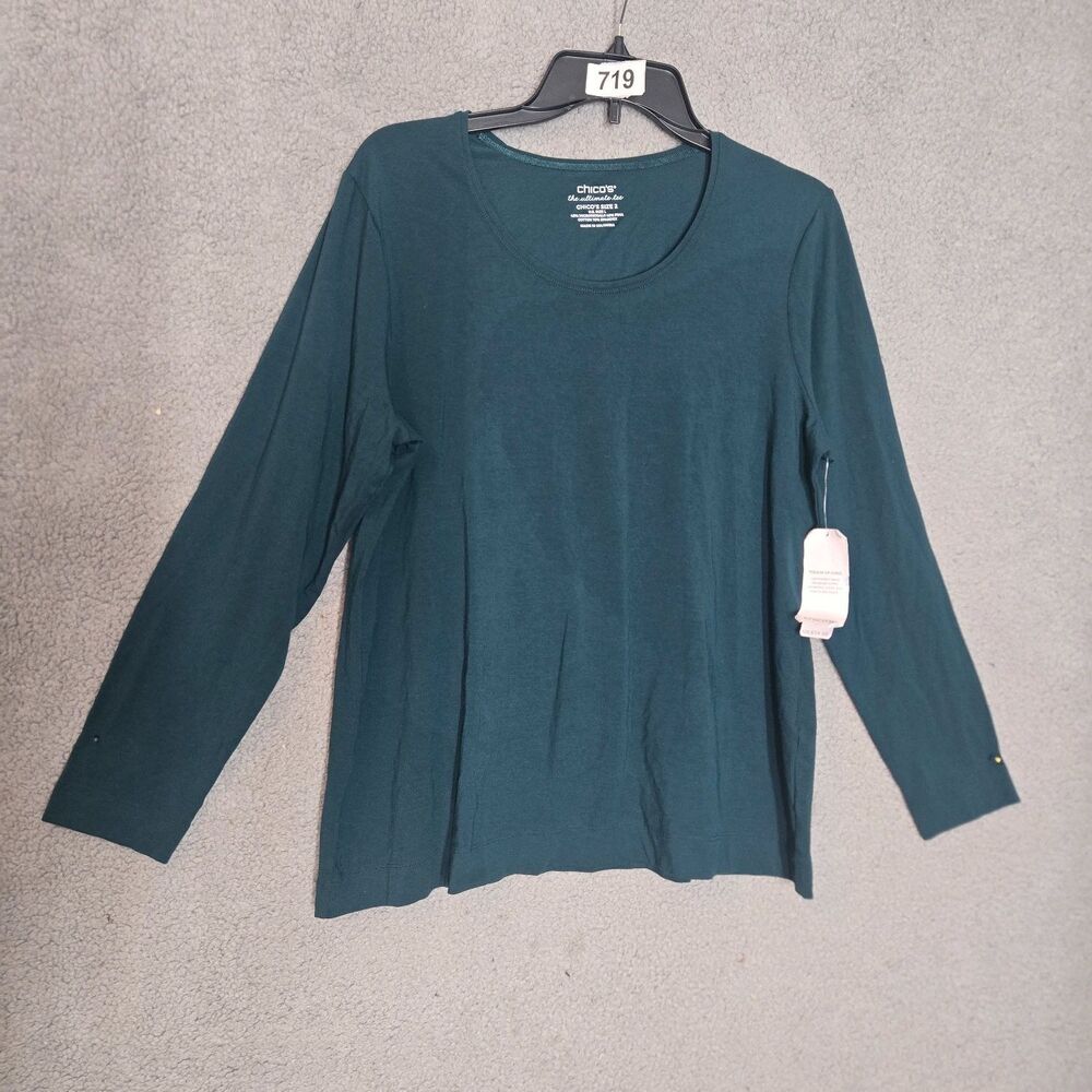 Chico's the ultimate tee CHICO'S SIZE U.S. SIZE L 45% MICROMODAL 45% PIMA Green